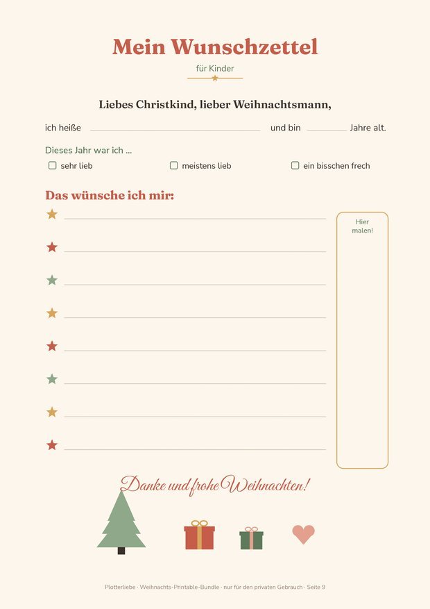 Produktvorschau: Wunschzettel