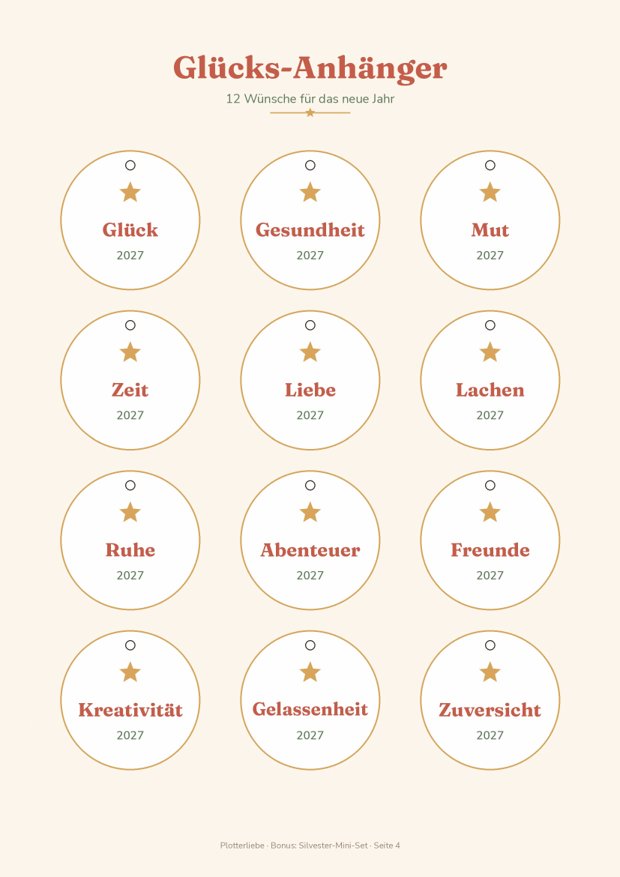 Echte PDF-Seite 4: 12 Glücks-Anhänger